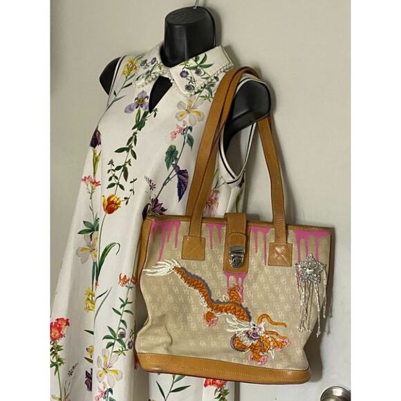 DOONEY & BOURKE Shoulder Tote Bag Customized Tan - Picture 10 of 15